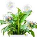 4 Pcs Plant Watering Globes,Rainbow Gradient Glass Watering Devices,Self Watering Planter Insert Plant Accessories for Indoor,Outdoor,Flowerpot,Hanging Plants,Home Garden,8.7" L2.8" D