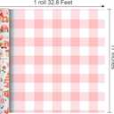 Merture Valentines Pink Gnome Wrapping Paper Roll - 17 In x 32.8 Ft (46.5 sq.ft.ttl.) - Adorable Gnome, Heart and Rose with Gold-Printed Valentines Day Lettering Design for Romantic Celebrations, Weddings, Bridal Showers, Anniversary for Women, Girlfriend, Wife, Lover