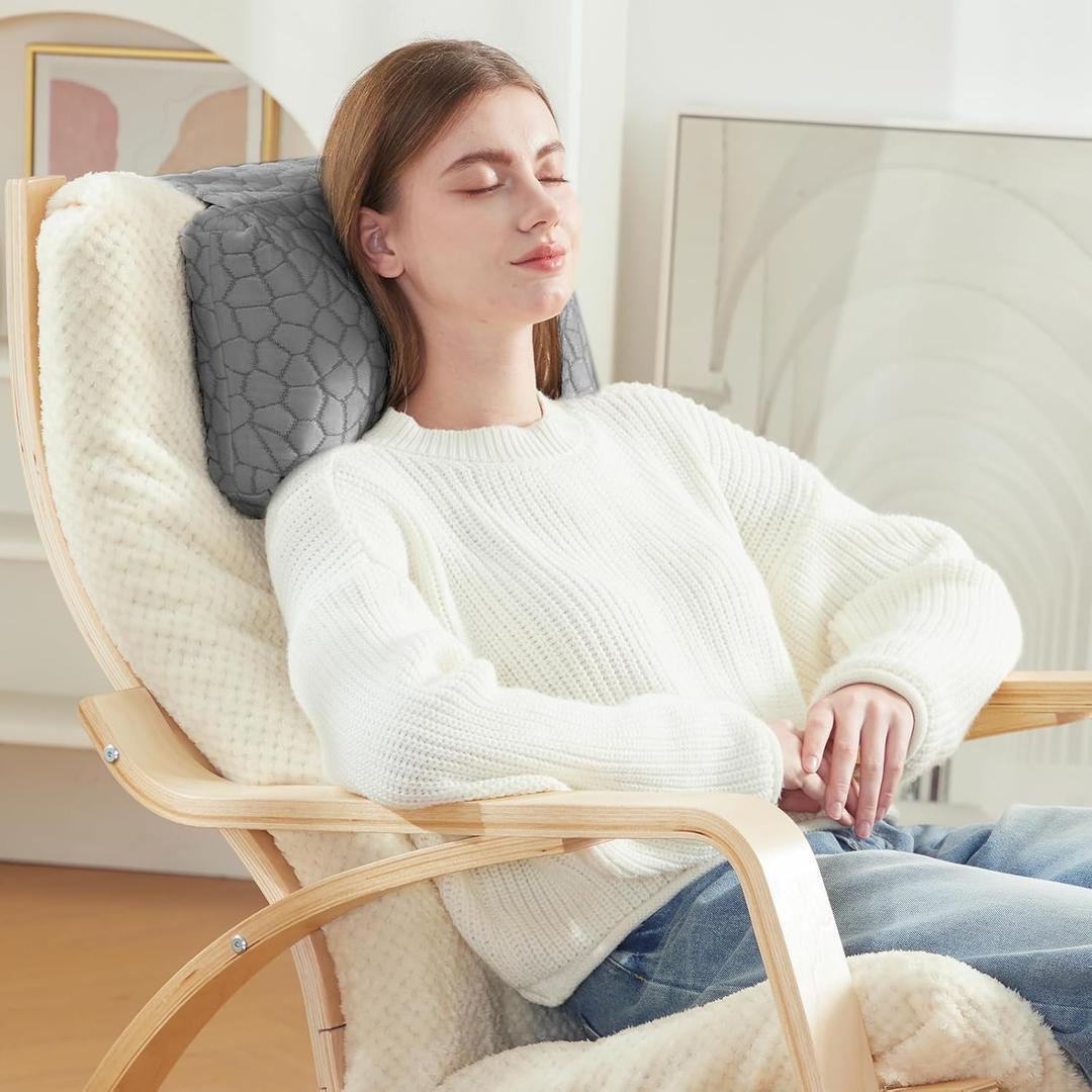 SUPA MODERN Adjustable Headrest Pillow for Recliners and Armchairs  NonSlip Cooling Shredded Memory Foam Cushion for Neck Support and Pain Relief