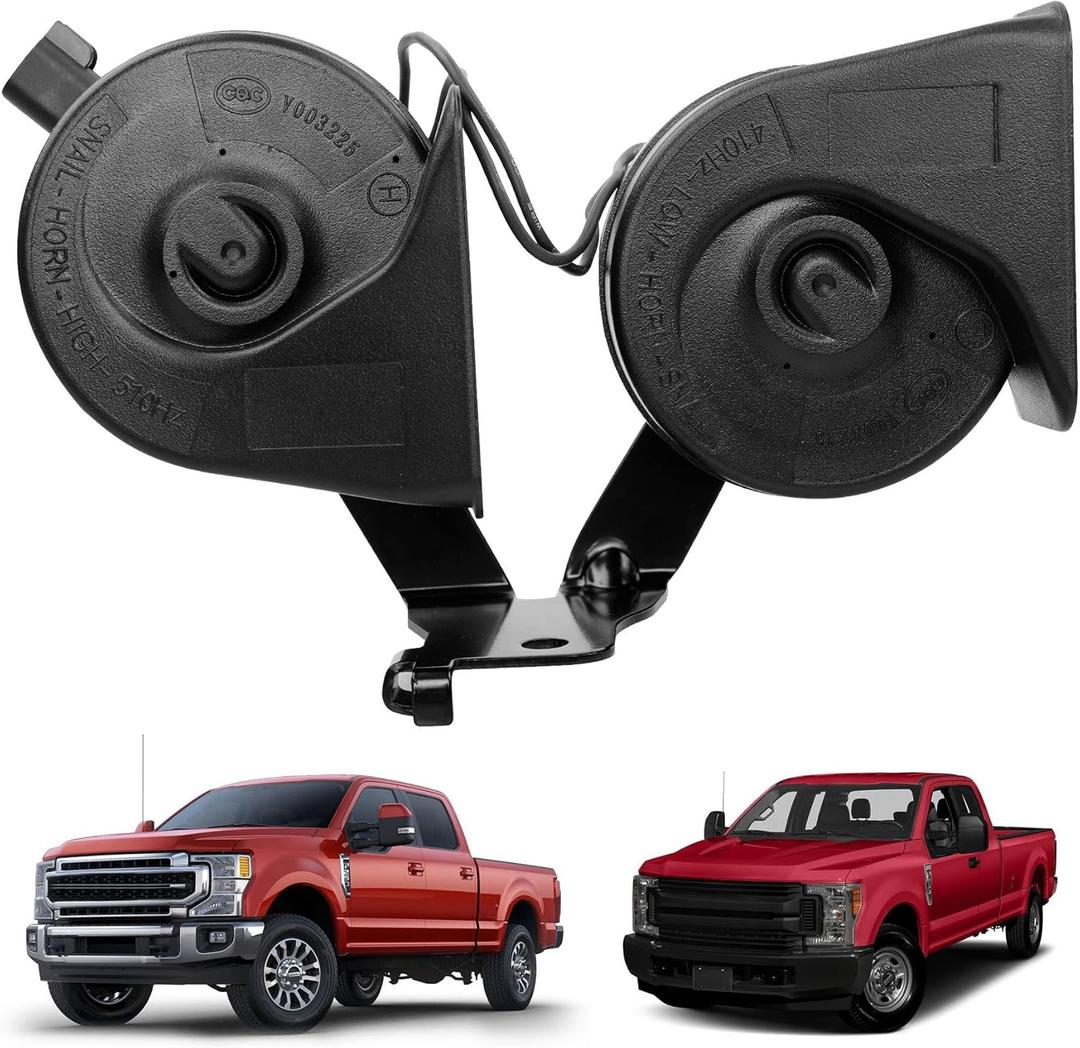 ATRACYPART HC3Z-13832-G Dual Horn Assembly with Bracket- Fit for Ford F250 F350 Super Duty 2017 2018 2019 2020 2021 2022