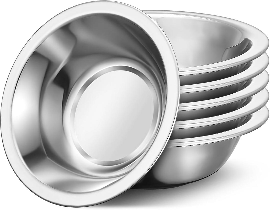 304(18/8) Stainless Steel Mixing Bowls for Kitchen, 8 Pack 6.3" 13.67 fl.oz Metal Mixing Bowls Set Stackable for Baking Serving Cooking Food Prep Storage Dishwasher Safe Lightweight