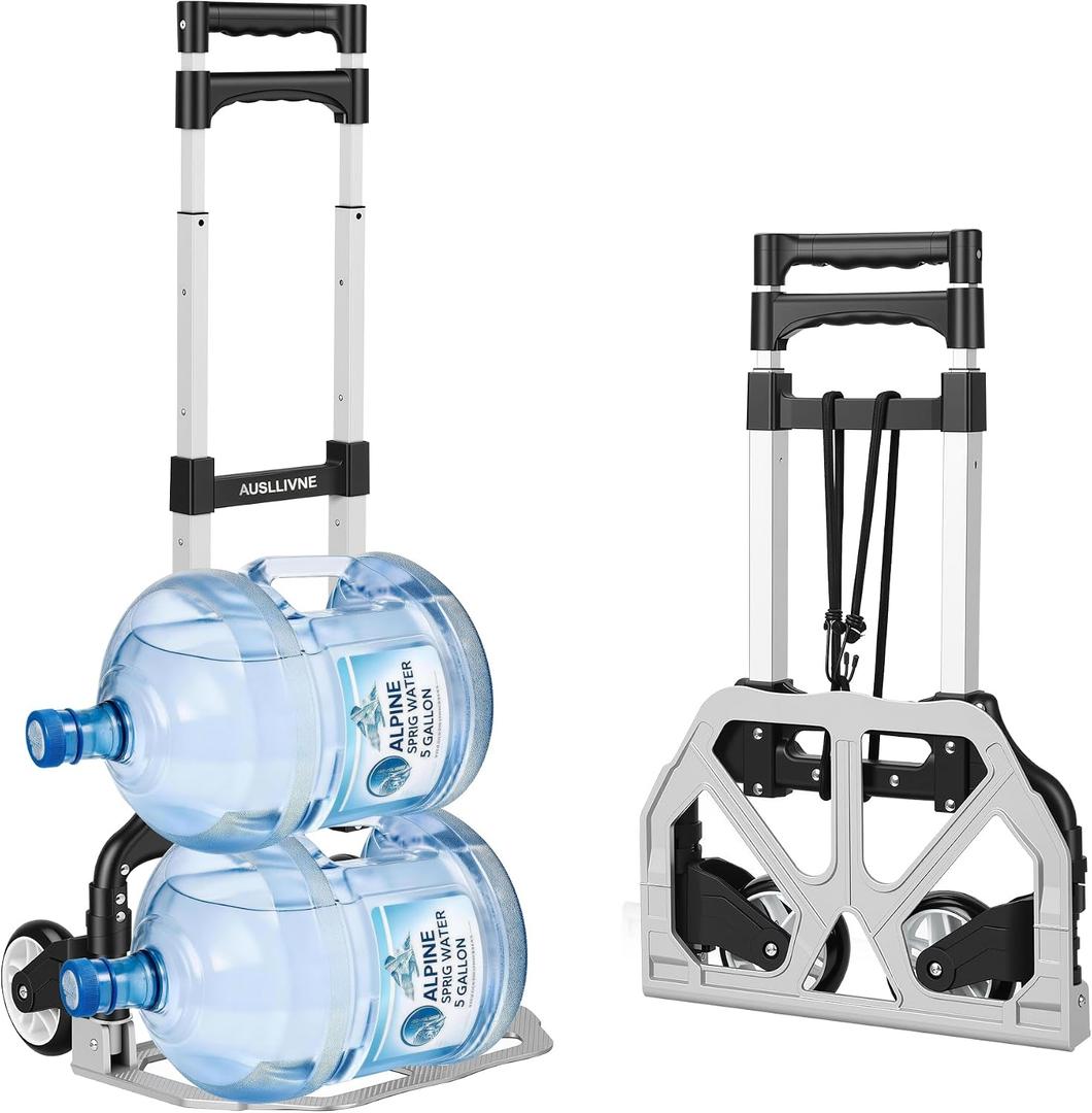 Foldable Hand Truck Lightweight Folding Dolly Cart 176LB Capacity