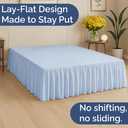Bedskirt Twin Size Ruffle - 12 inch Drop Dust Ruffle Bed Skirt with Platform - Ultra-Soft, Easy Fit, Premium Hotel Quality - Wrinkle, Fade & Shrink Resistant - for Women, Men, Kids & Teens - Sky Blue