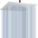 Voolan Oversize Rain Shower Head - High Flow Square Rainfall Showerhead - Waterfall Full Body Coverage - Universal Ceiling or Wall Mount (16 Inch, Chrome)