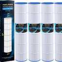 POOLPURE C-7482 Pool Filter Replaces Jandy CL580, CV580, PJAN145, Ultral-A10, Unicel C-7482, Filbur FC-0820, A0104100, R0357900, Filbur FC-6415, SD-01109, 145 sqft Filter Cartridge 4 Pack