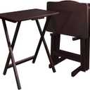 Casual Home 5 Piece Tray Table Set, Espresso