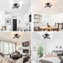 Asnxcju 4-Light Hallway Semi Flush Mount Light Fixtures, Farmhouse Black Light Fixtures Ceiling Mount, Indoor Close to Ceiling Lighting for Kitchen Entryway Bedroom Foyer (Bulb Not Included)