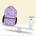 Girls Kids Backpack and Lunch Box Set, 3-in-1 School Bag Combo with Pencil Case, Lightweight Waterproof Bookbag for Elementary Middle School Girls & Boys