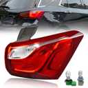 Halogen Tail Light Assembly Compatible with Chevy Equinox 2018 2019 2020 Right Passenger Side Outer Taillight Replace 84769836 (Non-LED)