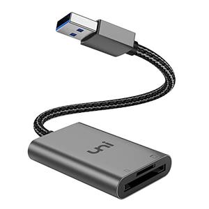 uni SD Card Reader, High-Speed USB 3.0 to Micro SD Card Adapter, Aluminum Computer Memory Card Reader Dual Slots, for SD/SDXC/SDHC/MMC/Micro SDXC/TF/Micro SDHC | Laptop, PC, and More