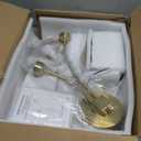 Modern Gold Wall Sconce Set of Two 4000K LED Wall Sconce Light Fixture Luxury Crystal Wall Light for Living Room Bedroom Bathroom Hallway Staircase Vanity