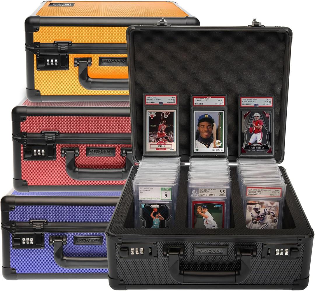 SLAB ARMOR 120+ 3 Row Psa Graded Card Storage Box Graded Card Case Psa Slab Case for Graded Cards Psa Card Case Baseball Card Cases for Sports Cards Storage (BLACK)