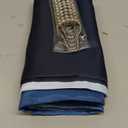 AmazerBath Shower Curtain, Cloth Ombre Blue Curtain Set with 12 Hooks, Washable Fabric Navy and White Curtain, Rustic Farmhouse Bathroom, 72x72 Inches