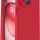 Vooii Compatible with iPhone 15 Case, Upgrade Defender Liquid Silicone, [Enhanced Camera Protection] [Soft Anti-Scratch Microfiber Lining] Shockproof Phone Case for iPhone 15 6.1 inch - Red