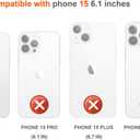 Hungo Compatible with iPhone 15 Case for Women Floral Flower Clear Design Cute,Girly Girls Flower Case Compatible with Phone 15 Pink Rose