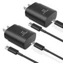Type C Charger Fast Charging,2Pack 25W Super Fast USB C Charger Block with 6Ft USB C Cable Compatible with Samsung Galaxy S24 Ultra/S23/S22/S21/S20/Note 20/10,Pixel 6 5 4 Pro XL/iPhone 15 Series