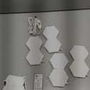 TISOFU Hexagon Lights (8 Pack) LED Wall Panels, RGB Gaming Lights with APP, Smart Modular Panel Hex Tiles Push Glide Expansion Shapes Light