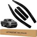 Tape-on Rain Guards for 2007-2021 Toyota Tundra Double Cab, for 2007-2021 Toyota Tundra Accessories Side Vent Visors Shades Window Deflectors for Toyota Tundra