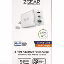 ZGear 3 Port Adaptive Fast Charger 65 Watts Of Power