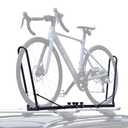 Terriplaze Roof Bike Rack Mount, Upright Rooftop Bike Rack with 2 Arms, Bike Roof Rack for Car SUV, 1-Bike Carrier for Removable Crossbars.