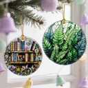 2 x Lush Fern Christmas Ornaments: Christmas Decorations for Tree & Holiday Decor  Holiday Presents, Gift Ideas for Friends, Coworker, Family, Plant Lover, Nature Lover, and Gardener