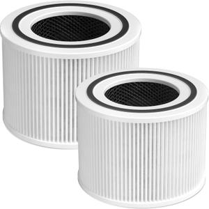 2Pack Replacement Filter Compatible with Puro 240 Air Purifier, 3-in-1 True HEPA 14 Filter Replacement with Activated Carbon Filter