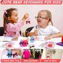 28 Pack Valentines Day Gifts for Kids Classroom Valentines Cards for Kids School Mini Bear Plush Toys Keychains Valentines for Class Valentines Exchange Cards Valentine Party Favors Prizes Girls Boys