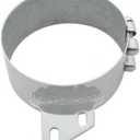 United Pacific 10285 - Exhaust Clamp - 8" Stainless Butt Joint Exhaust Clamp - Angled Bracket