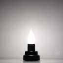 C35 4W LED Filament Bulb, Dimmable, Bright Cool White Light Color 6000K, E26 Medium Base, Frosted Glass Cover, 40W Incandescent Bulb Equivalent, Flame Tip, 3 Count