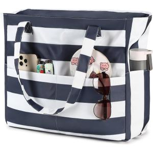 Bluboon Waterproof Beach Tote Pool Bags for Women Ladies Extra Large Carry On Bag With Wet Compartment for Weekender Travel