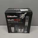 Mueller Multistick 5-in-1 Immersion Blender Handheld, 12 Speed Hand Mixer-Turbo Boost, Heaviest Duty Copper Motor, Titanium reinforced Blades Hand Blender, Milk Frother Wand, Whisk, Beaker, Chopper, Grey