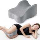 Anzhixiu Long Knee Pillow for Side Sleeper Fully Support Thighs and Knees for Sciatica, Back, HIPS, Knees, Joints Pain Relief - Leg Pillow for Side Sleeping Between Legs Aligns Spine- Pure Gray (Large)