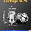Dynofit 14x1.5 Factory Lug Nuts for Mustang Edge, 20pcs One-piece Style Chrome Wheel Nut Compatible With Ford Explorer Fusion Maverick, Alloy Steel Lugnut fit Aviator MKX Replace OE#ACPZ-1012-M/1012-D