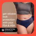 Thinx Period Underwear, Breathable Hip Huggers, Holds Up to 12 Regular Tampons*, Period Panties, All-Day Absorbency Menstrual Underwear for Women, Reusable, 1 Pack, L