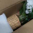 17" White Hydrangea Artificial Flowers in Vase With Faux Water, UV Protected Fake Hydrangeas Flowers Arrangement with Eucalyptus, Silk Hydrangea for Living Room, Dining Room, Wedding Table Centerpiece