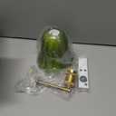 FULEN Battery Operated Wall Sconce with Green Tulip Glass Lampshade Wireless Sconces 10000mAh Rechargeable Battery Powered Wall Light with Remote Control for Vintage Decor Bedside Bedroom Livingroom