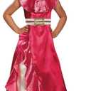 Elena Dress for Girls Avalor Elena Princess Dress Kids Halloween Cosplay Costume Sleeveless Ball Gown Outfits (Small/3-5 Years)