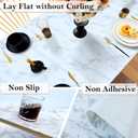 Shelf Liners for Kitchen Cabinets No Slip Drawer Liners 24 Inch Wide X 20 Ft Marble Printed Cabinet Liners Waterproof Non Adhesive Washable Cabinet Mat for Cupboard Refrigerator Shelf Pantry Bathroom, 24"W x 240"L