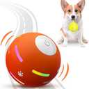 PetDroid Interactive Dog Toys Dog Ball,[2025 Newly Upgraded] Durable Motion Activated Automatic Rolling Ball Toys for/Small/Medium/Large Dogs,USB Rechargeable (Orange)