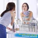 JayRex Bathroom Organizer Countertop Corner Shelf, 3 Tier Moveable Organizer for Make Up, Dresser Table, Desktop (White)