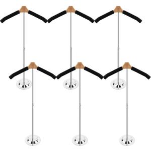 6 Pack Adjustable T Shirt Display Flexible Shoulder StandPortable Clothes Hanger Rack for Clothing Garment Coat Retail VendorShirt RackMetal Clothing Display Rack,17.3 x 31.3 Inch