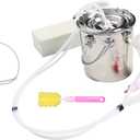 3L Goat Milking Machine Portable Plug-in Pulsation Vacuum Electric Milker with Stainless Bucket and Tubes