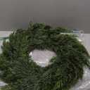 MEUIS Real Touch Cedar Wreath - 22 Inch Outdoor Traditional Artificial Greenery Wreath for Front Door Windows Indoor Weatherproof Holiday Decor