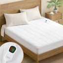 Homemate Heated Mattress Pad Full Size for Cold Sleepers, 5 Heated Setting Coral Fleece Electric Mattress Pad Full, Bed Warmer with Single Controller & Auto Off 10 Hours, Fit Up to 21 Inch, 75"x54"