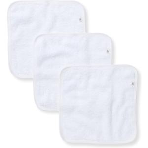 Burt's Bees Baby Infant Washcloths, 100% Organic Cotton, Soft and Super Absorbent Knit Terry & Woven Terry Wash Cloth (3-Pack)
