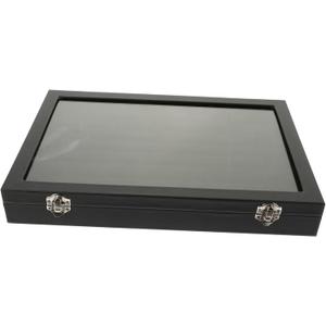 Portable Jewelry Storage Box with Glass Lid Capacity Organizer for Rings Earrings Necklaces Travel and Any Occasion
