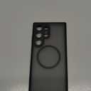 CANSHN Designed for Samsung Galaxy S24 Ultra Case [Full Camera Protection] [Compatible with MagSafe] Translucent Matte Shockproof Protective Phone Cover 6.8 Inch - Black