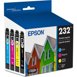 EPSON 232 Claria Ink Standard Capacity Black & Color Cartridge Combo Pack (T232120BCS) Works with WorkForce WF2930 ,2950 and Expression XP4200, 4205