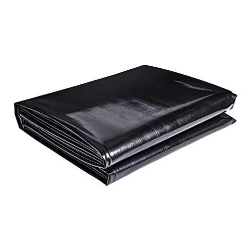 ToLanbbt Pond Liner 7 x 10 Ft, 20 Mil HDPE UV Resistant Preformed Pond Liner Easy Cutting, Underlayment for Fountain, Waterfall, Koi Pondsand Water Garden (Black)