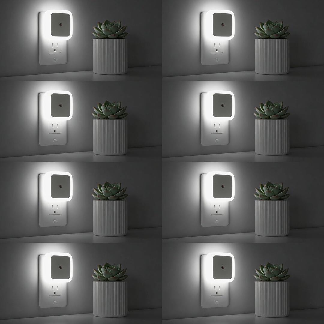 Sujeet Night Light, Night Lights Plug into Wall 8-Pack, Nightlight Plug in Night Light, Dusk to Dawn Night Lamp Led (Soft White)